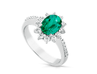 Ring Lucciole Gioielli Woman in White Gold Smeraldo 0.42 Ct ANKELLY/1S-DG - ANKELLY/1S-DG